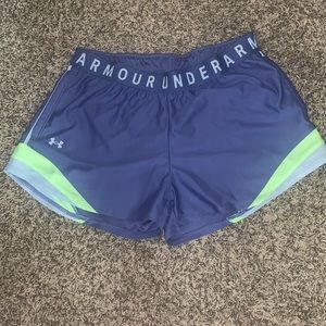 Medium Purple and Green Underarmour Shorts